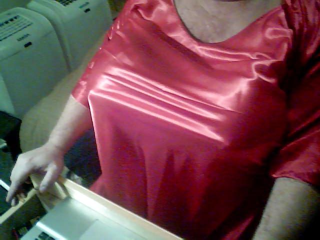 8P Big titted satin dressed smoking tgurl