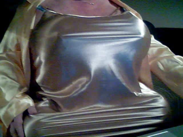 8P Big titted satin dressed smoking tgurl