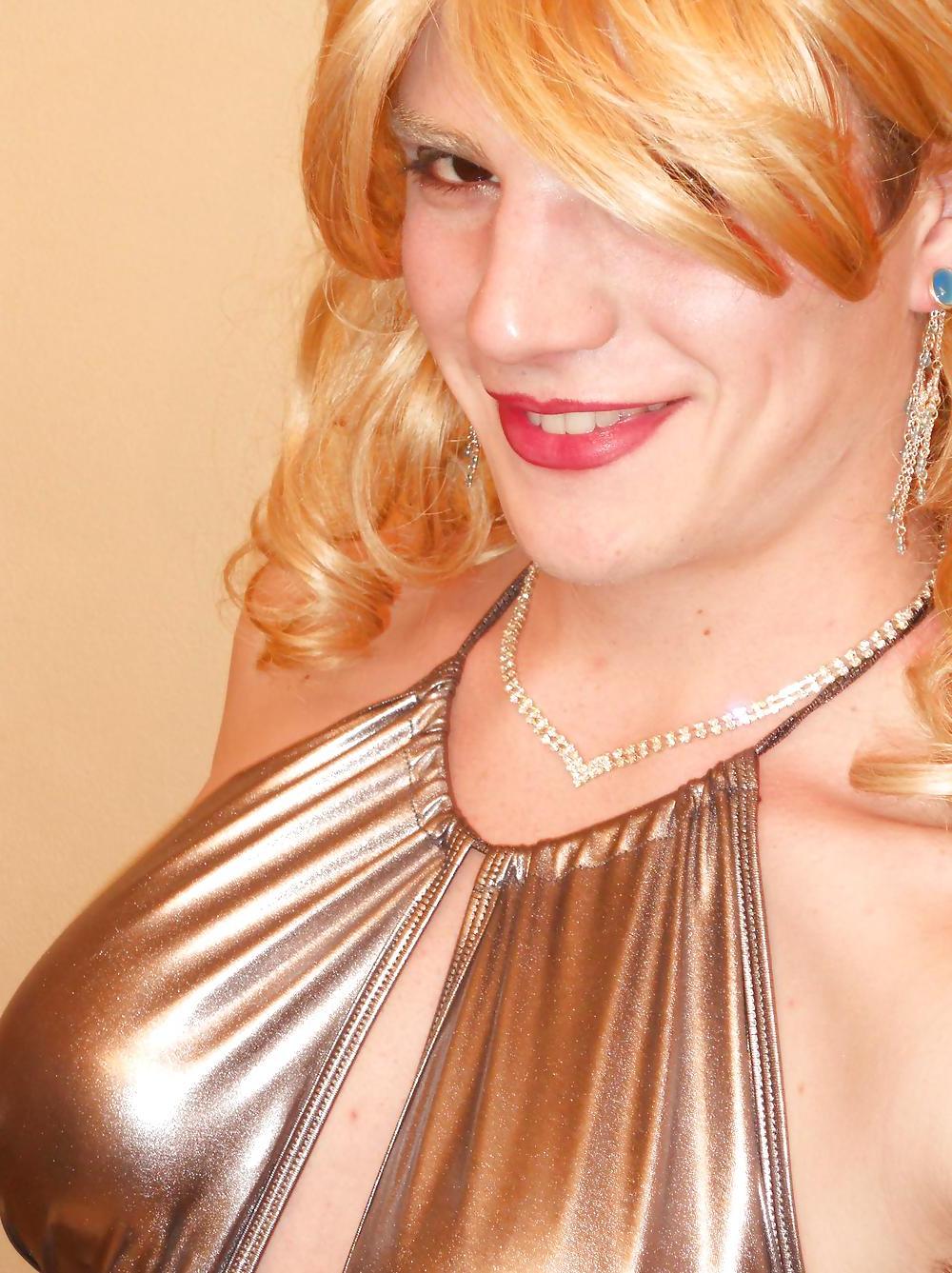 25P Sissy Vanessa Silver Club Dress