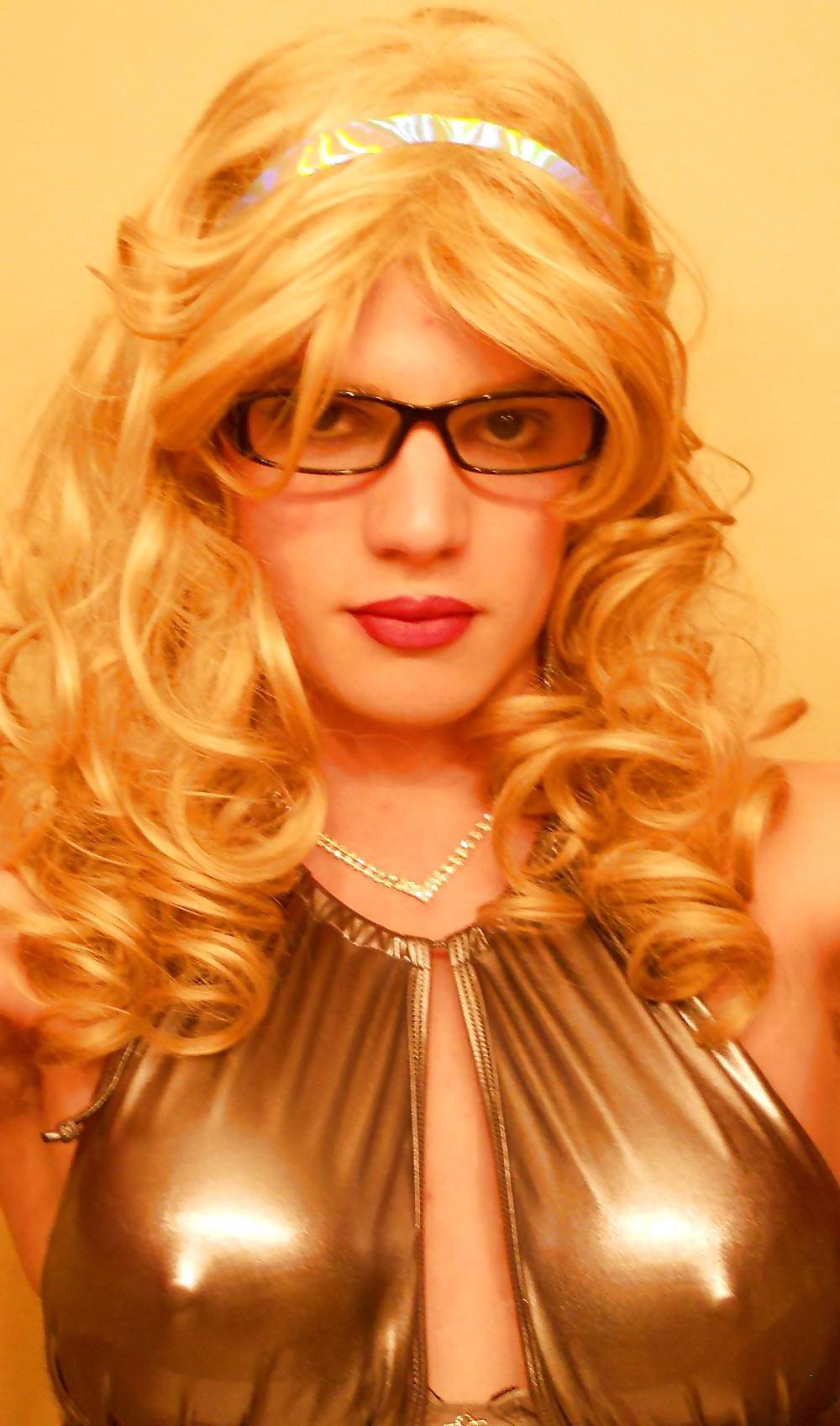 25P Sissy Vanessa Silver Club Dress