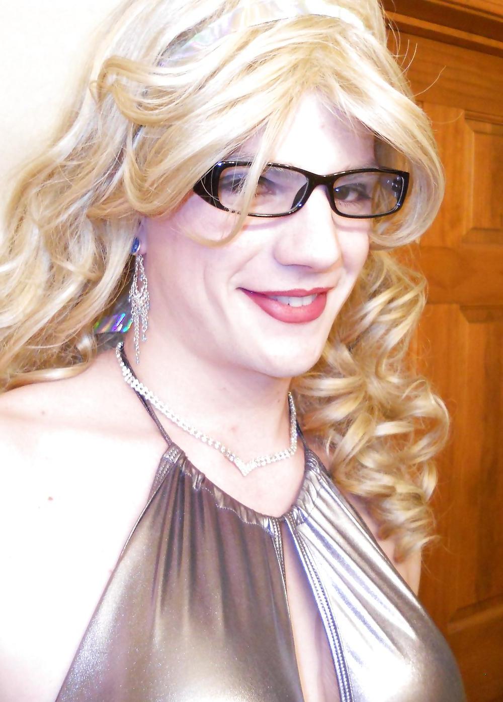 25P Sissy Vanessa Silver Club Dress