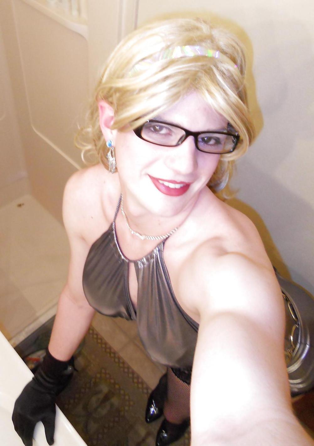 25P Sissy Vanessa Silver Club Dress