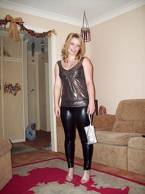 11P Hot, girls, latex, spandex, leggings, lycra, tights, heels