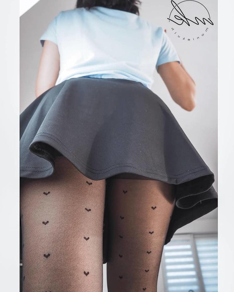 25P Black stockings nylon pantyhose 3