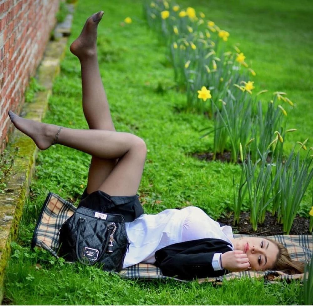 25P Black stockings nylon pantyhose 3