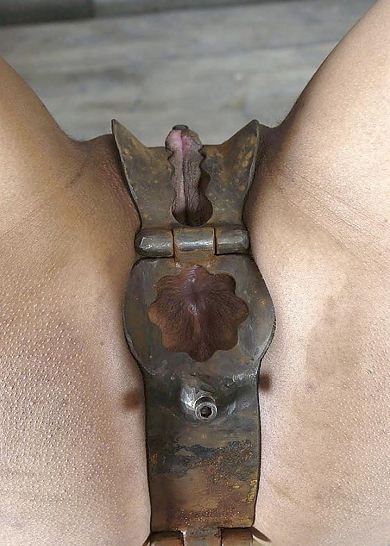 20P Latino hanged up in chains BDSM