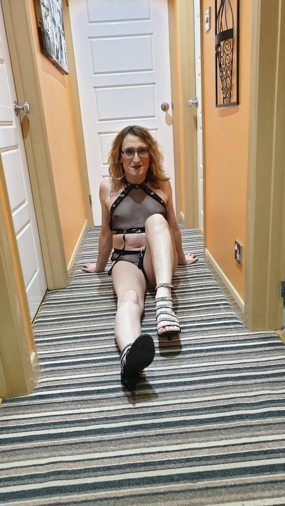 23P Sexy PVC and Fishnet outfit for Post Op Essex Girl Lisa