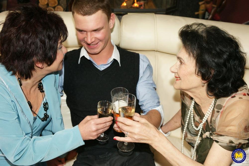 25P Sex party with 6 grannies and matures and one boy