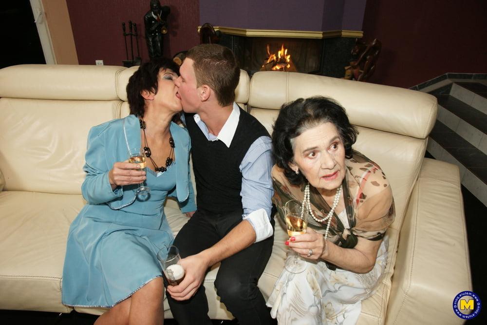 25P Sex party with 6 grannies and matures and one boy