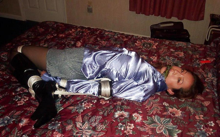 25P Hogtied in satin blouse
