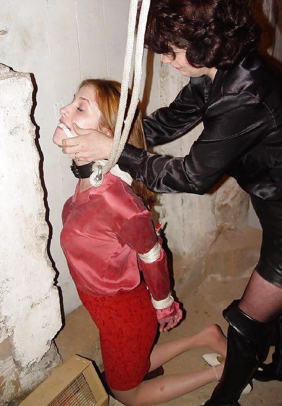 25P Hogtied in satin blouse