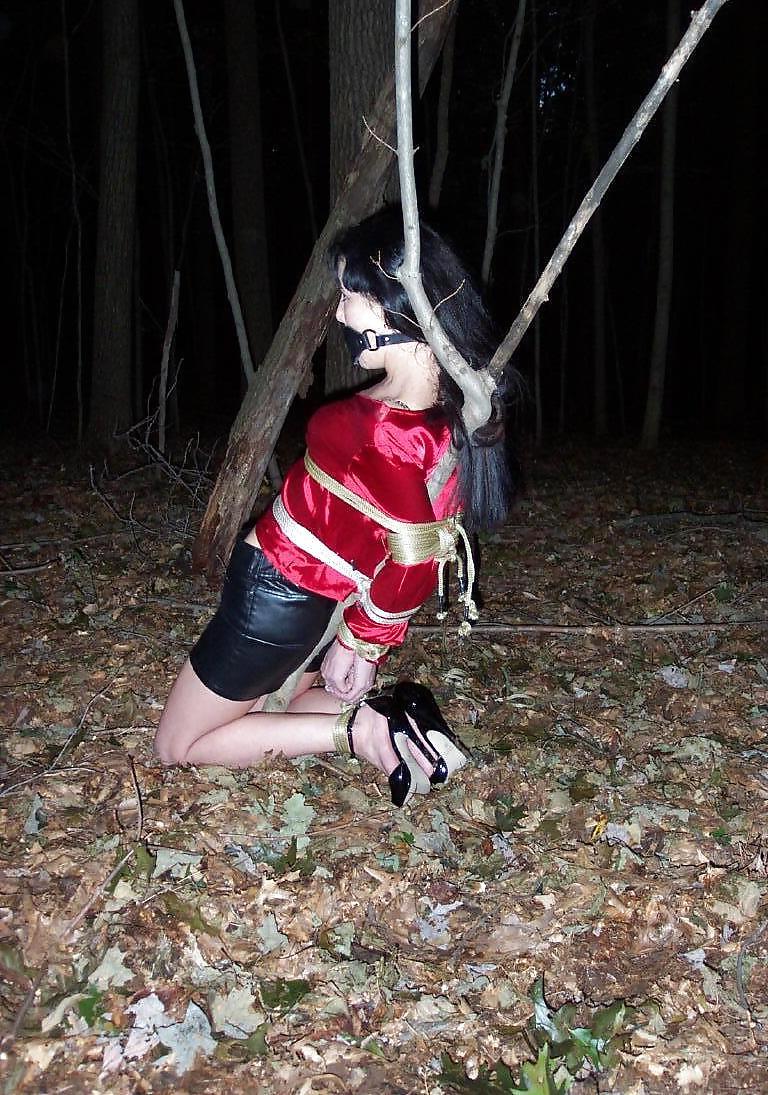 25P Hogtied in satin blouse