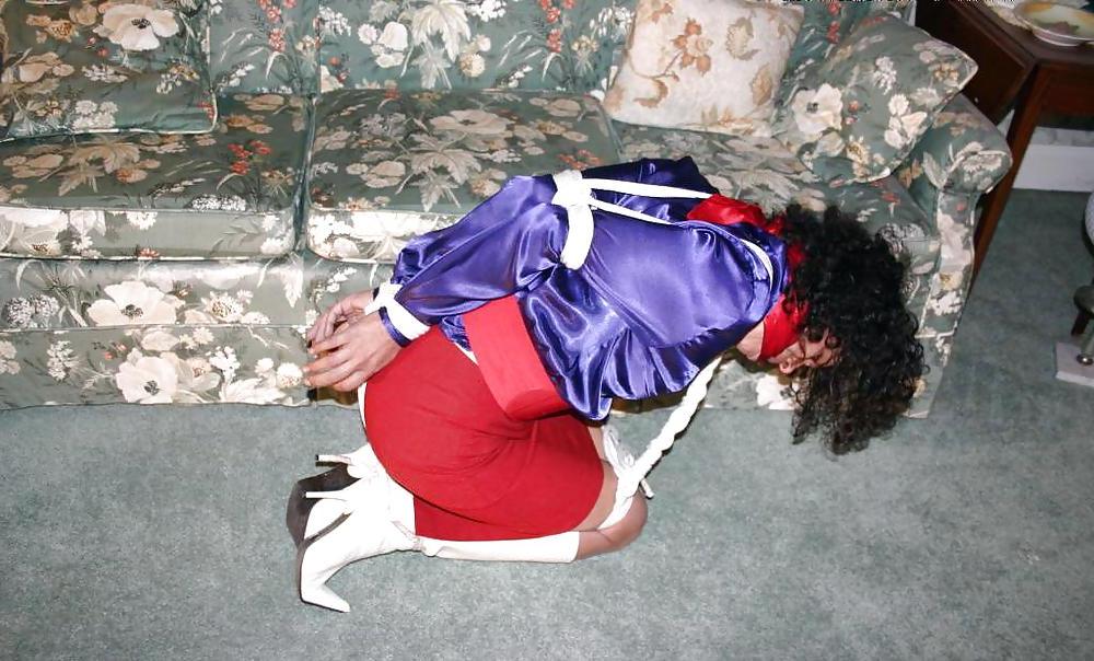 25P Hogtied in satin blouse