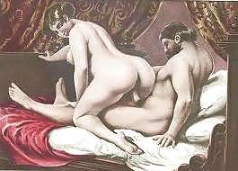 25P Erotic Drawings From The Past (Vintage) -L1390-