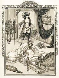25P Erotic Drawings From The Past (Vintage) -L1390-