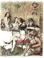 25P Erotic Drawings From The Past (Vintage) -L1390-
