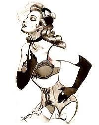 25P Erotic Drawings From The Past (Vintage) -L1390-