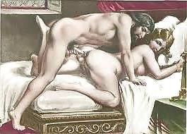 25P Erotic Drawings From The Past (Vintage) -L1390-