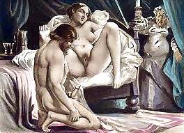 25P Erotic Drawings From The Past (Vintage) -L1390-