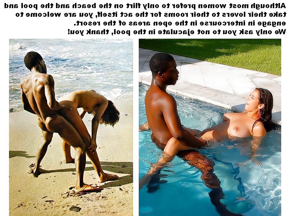 6P Interracial Vacation Beach Cuckold Caps 