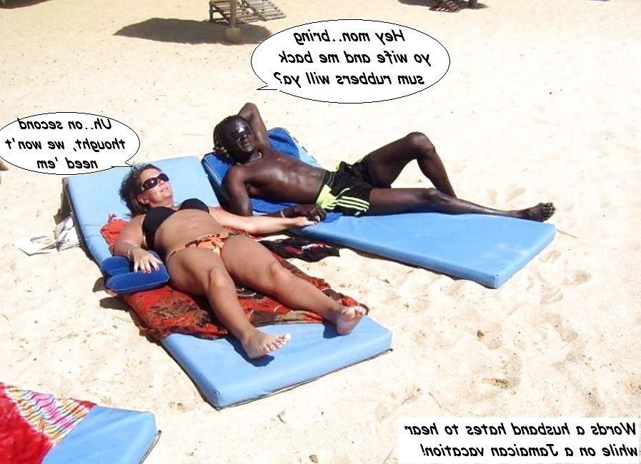 6P Interracial Vacation Beach Cuckold Caps 