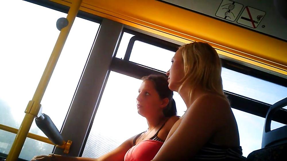 6P Nice teens in bus