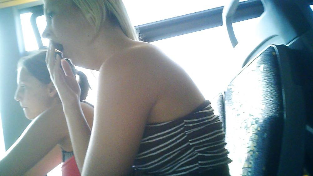 6P Nice teens in bus