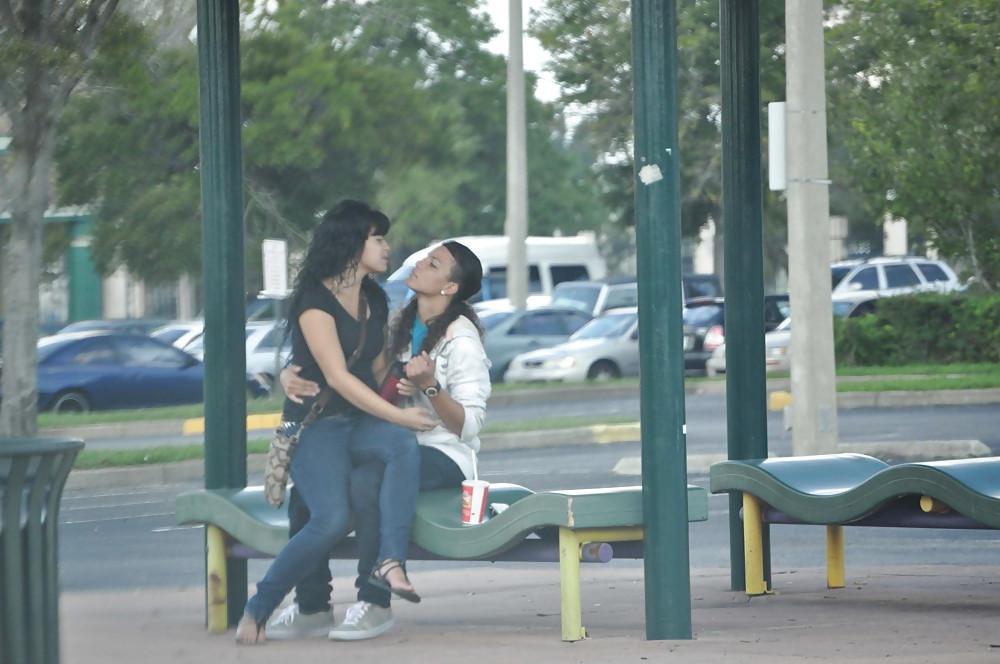 7P YNG Latina Lesbians Making Out