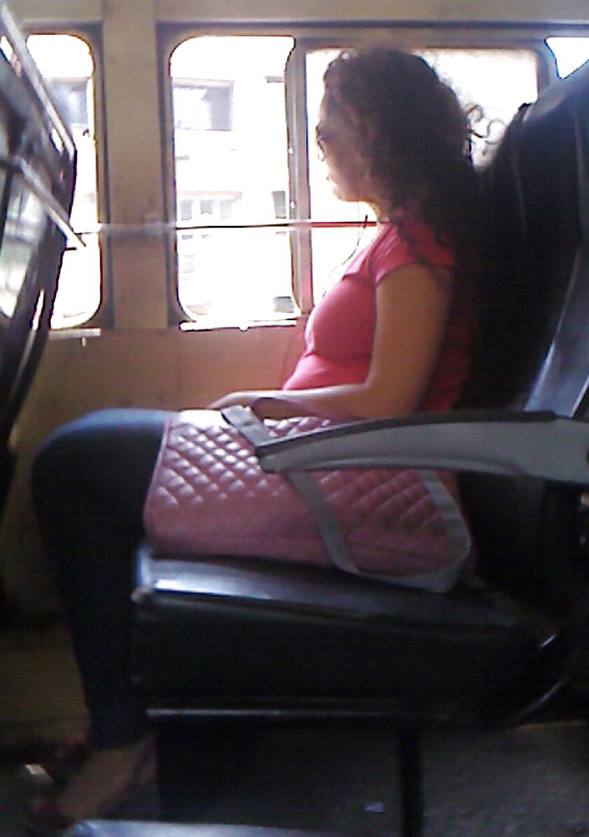 4P Busty Babe in Bus
