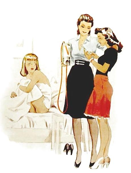 25P Femdom fetish vintage artwork