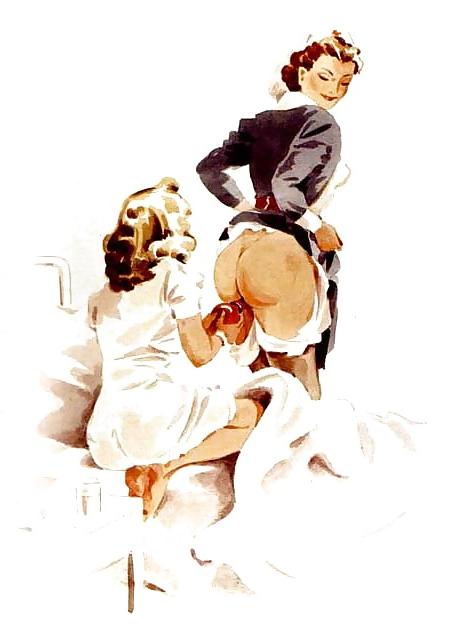 25P Femdom fetish vintage artwork
