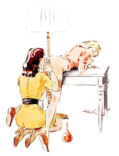 25P Femdom fetish vintage artwork