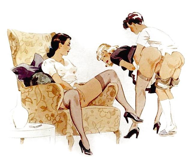 25P Femdom fetish vintage artwork