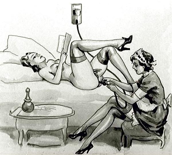 25P Femdom fetish vintage artwork