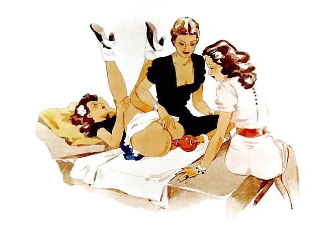 25P Femdom fetish vintage artwork