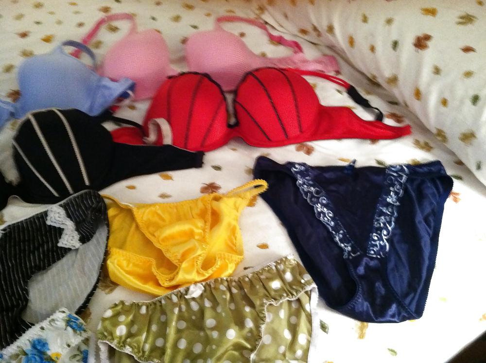 12P More pics of wifes satin panties and bras