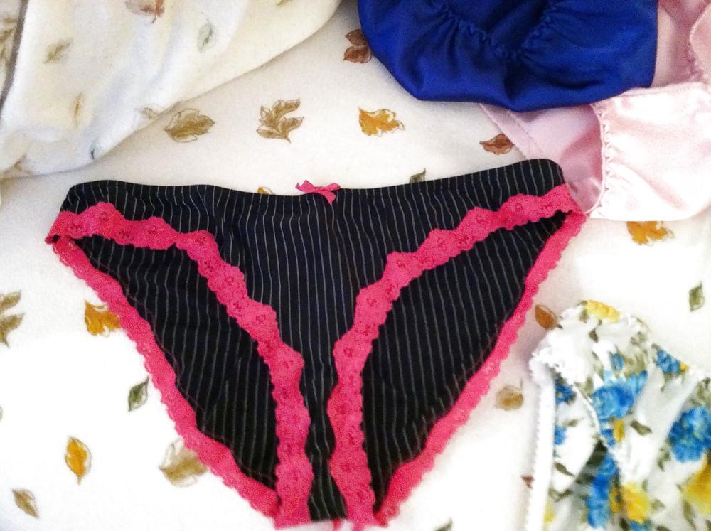 12P More pics of wifes satin panties and bras