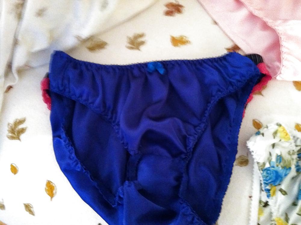 12P More pics of wifes satin panties and bras