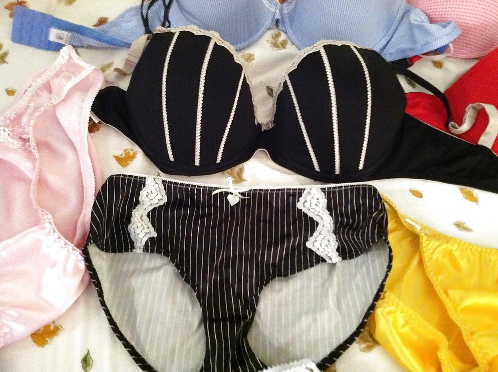 12P More pics of wifes satin panties and bras