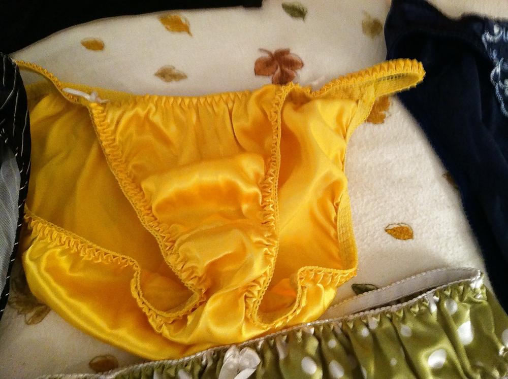 12P More pics of wifes satin panties and bras