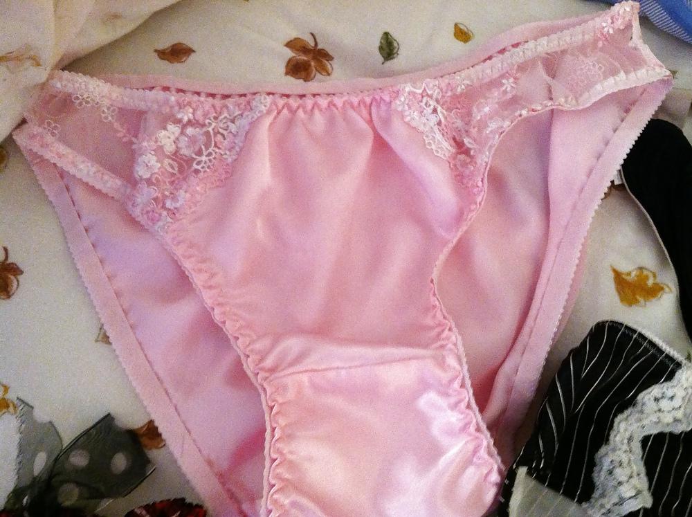 12P More pics of wifes satin panties and bras