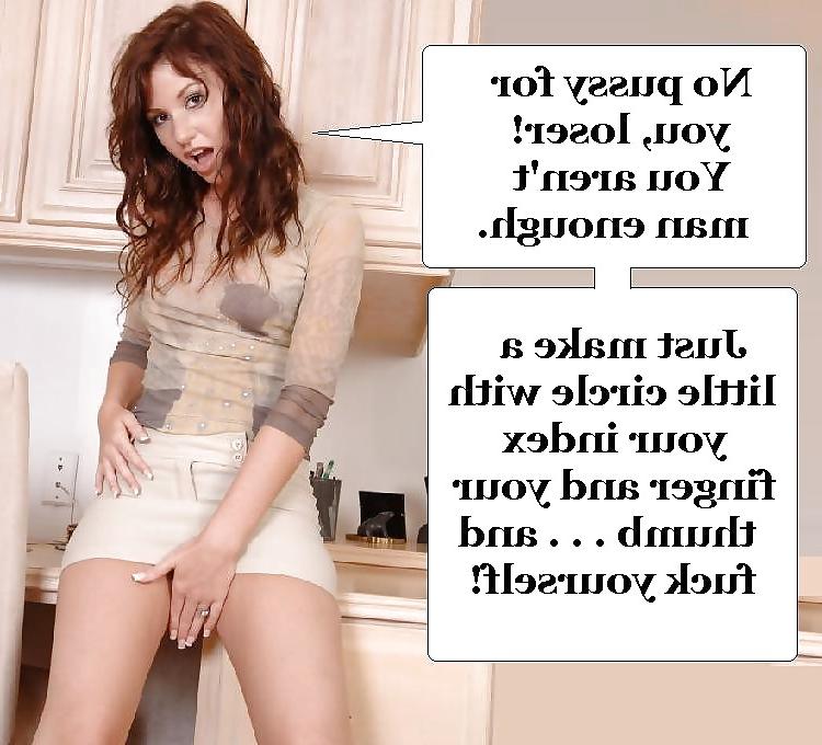 25P You arent Man Enough Femdom Mistress Captions Spike