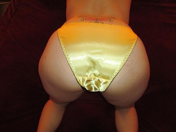 4P My new yellow satin panties