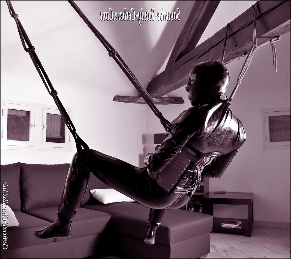7P Hogtied bdsm bondage soumise sandy and sub D
