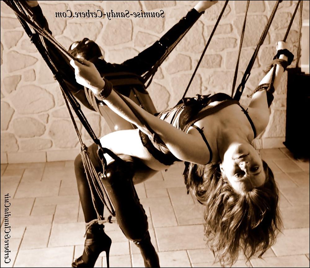 7P Hogtied bdsm bondage soumise sandy and sub D