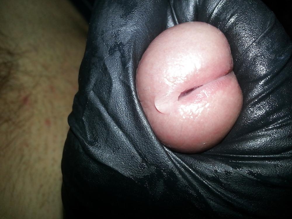 5P Leaking on my latex glove after chastity