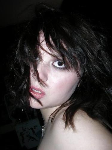 12P Busty goth girl showing off her tits