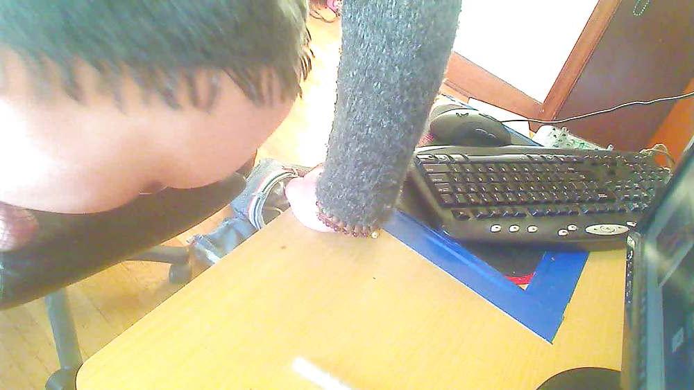 25P Sheboy wearing fishnet socks pt 1