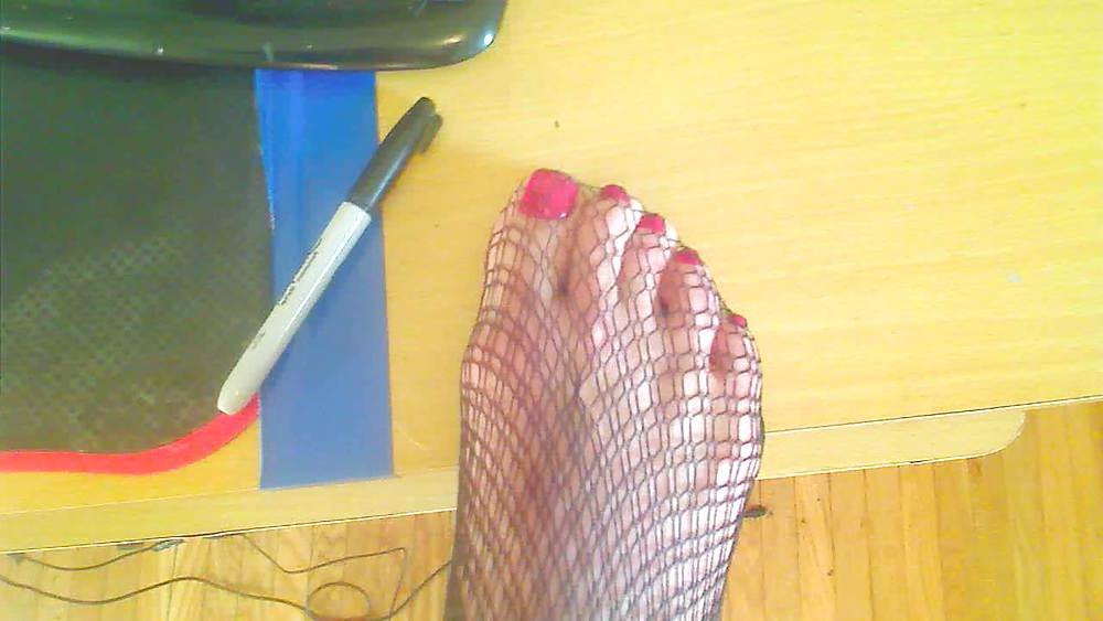 25P Sheboy wearing fishnet socks pt 1