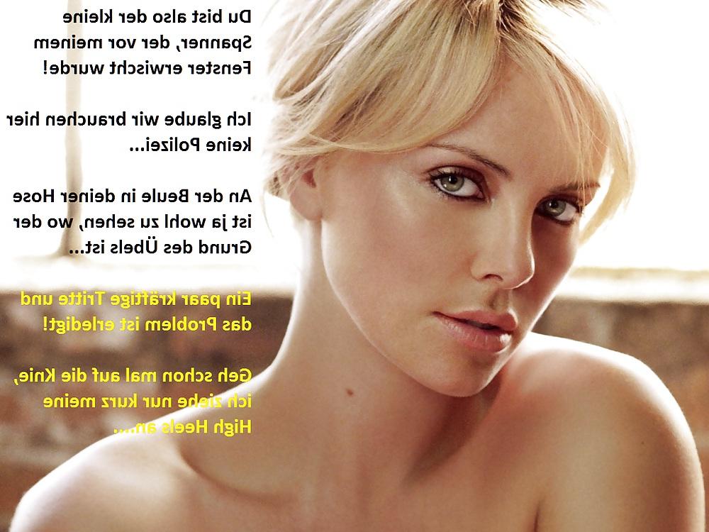 11P Femdom captions german celebrity edition